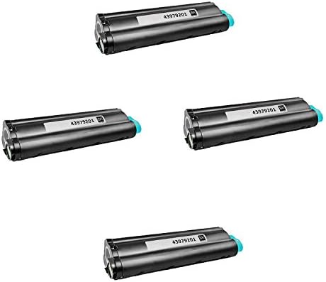 4 Compatible Okidata 43979201 Toner Cartridge B420 B420dn B430 B430d B430dn