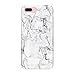 Rebecca Minkoff iPhone 7 Plus Case, Double Up Designer Phone Case [Protective] fits iPhone 7 Plus - Marble Print Silver Foil