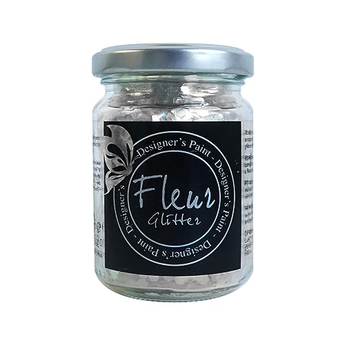 FLEUR DESIGNER'S PAINT | Fleur Glitter in Pulver, 90 g, Silver Octagons