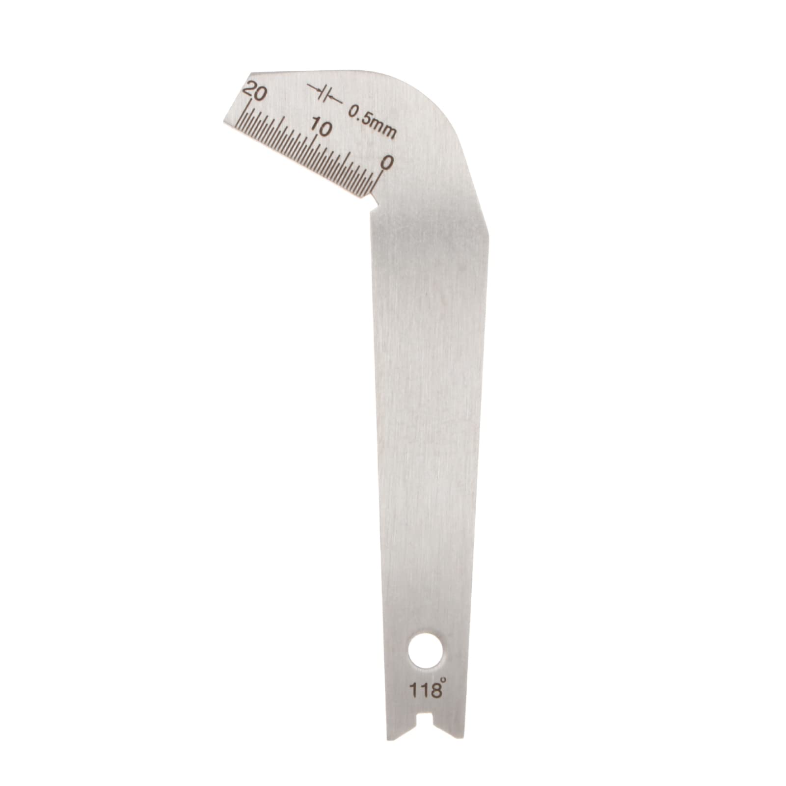 ULTECHNOVO Steel Protractor Drill ruler Gauge Steel Drill Point Gage 118 Degree Drill Bits Angle Gage Grinding Gauge Sharpening Tool Silver Stainless Ruler