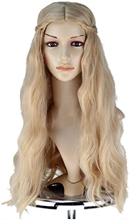 Elegant Princess Cosplay Golden Wig Hair Accessories for Halloween Christmas Party