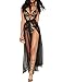 HaoDuoYi Womens Sexy Mesh Tulle Sheer High Waist Split Maxi Skirt