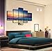 Cao Gen Decor Art-AS40139 5 Panels Framed Wall Art Blue Ocean Sea Canvas Prints Picture Seaview Pictures Painting On Canvas Modern Seascape Home Office