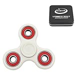 heytech Fidget Hand Spinner Fidget Toy EDC High Speed Ceramic Bearing ADHD Toy Autism Toy(White Red)