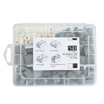 ViD Steckklemmen I Verbindungsklemmen GRAU- Box 1 - 2,5 mm² 130 Stück