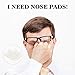 10 Pairs Eyeglass Nose Pads Silicone Soft Seft Adhesive Thin Anti-Slip Nosepads for Eyeglasses Glasses Sunglasses (Transparent 1mm)