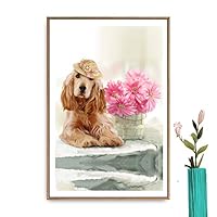 Framed Canvas Wall Art Christmas Santa Claus Canvas Prints Home Artwork Decoration for Living Room,Bedroom - 16x24 inches