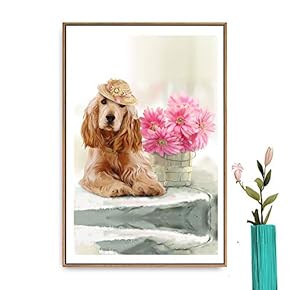 Framed Christmas Santa Claus Home Artwork for Living Room Bedroom