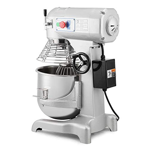 OrangeA Food Mixer Stand Mixer Electric Food Mixer Commercial Grade 20 Quart 1HP 750W Electric Food Dough Mixer 3 Speed Silver Food Processor (20-Quart) - Thumbnail 5