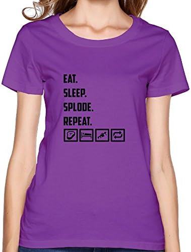 YERZ Women's Fortnite-Eat Sleep Short Sleeve T-Shirt Tees