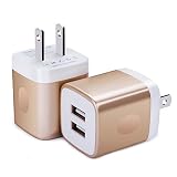 Wall Charger, FiveBox 2-Pack Dual Port USB Wall Charger Brick Plug Charger Box Charging Base 2.1A Charging Block Phone Charger Cube for iPhone X/8/6/6s/7 Plus, iPad, Samsung S8 S7 S6, Android, LG, ZTE