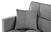 DIVANO ROMA FURNITURE Modern Plush Tufted Velvet Splitback Living Room Futon (Light Grey)