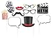10 Assorted Photo Booth Props, Hollywood Lights