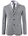 H2H Mens Casual Slim Fit Mandarin Collar Single Breasted Jacket
