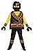 Disguise Cole Lego Ninjago Movie Deluxe Costume, Yellow/Black, Medium (7-8)