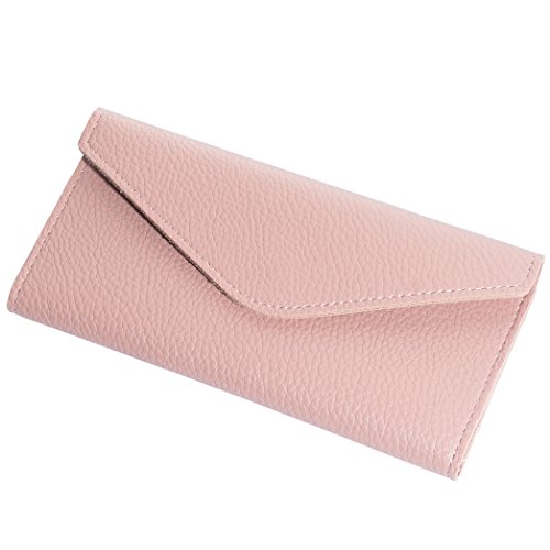 Cklt women s multi-card slots soft pu leather snap closure card h…