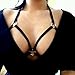 Jelinda Womens Sexy Cupless Harness Halter Strappy Body Caged Bra, Black, One Size (Y039)