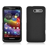 Eagle Cell PHMOTXT901NTBKBK Progressive Hybrid Protective Gummy TPU Mesh Defense Case for Motorola Electrify M XT901 - Retail Packaging - Black