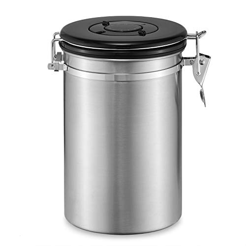 Bretani 24 oz Stainless Steel Coffee Canister & Scoop Set, Silver