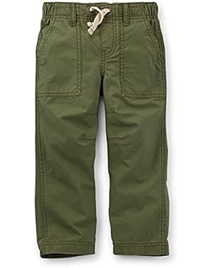 Baby Boys' Woven Ripstop Pants - Olive Green
