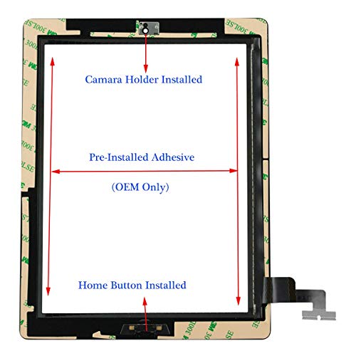 image for bosstouch for iPad 2 Glass Touch Screen Digitizer Replacement Kit Blac