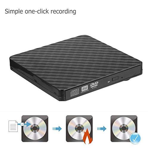BAUBEY External DVD Drive,USB 3.0 Slim Portable High Speed Data Transfer Writer Recorder CD DVD +/-RW Drive Burner for Windows 10/8/7 Laptop Computer Mac MacBook Pro Air iMac HP Dell Asus Acer Lenovo - Thumbnail 4