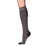 Compression Socks For Women - Stylish, Knee HIgh, 10-15 mmHg Mild Graduated Compression. Combats Achy Legs, Varicose Veins & Edema. Ideal for Flight Travel, Prolonged Standing, Maternity & Pregnancy