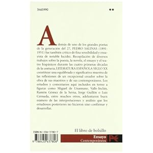 Literatura Espanola Siglo XX / Spanish Literature of the XX Century (Spanish Edition)