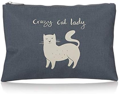 LilyRosa® Crazy Cat Lady Make up Cosmetic Bag Pouch Oil Cloth Case Purse Pencil Case Clutch Bags