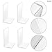 Plastic Acrylic Bookends Clear Design Non-Slip Bookracks for Bedroom Library Office School Decoration Gift (Transparent 2 Pairs)