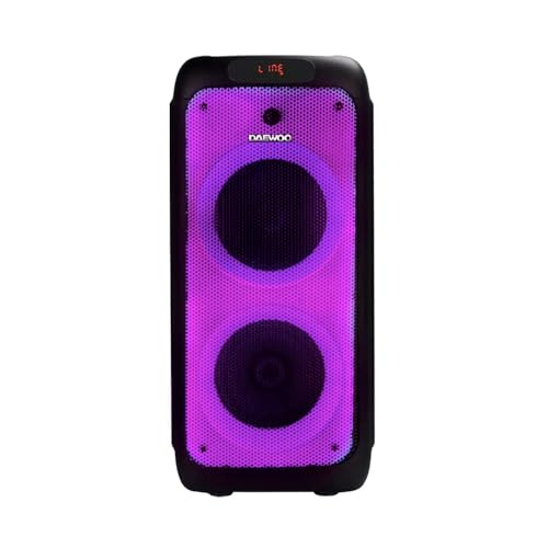 Select Sound Daewoo Bocina Bluetooth Partybox Portatil con Subwoofer, Bocina Portatil Bluethooth Recargable Tipo Bocinas para Fiesta Karaoke Interior Exterior