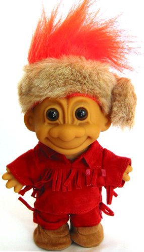 My Lucky Frontier Troll Doll (Orange Hair) by Russ Berrie