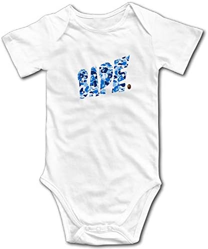 Jeffren Unisex Baby Bape T Shirt Infant Onesies Bodysuit Romper