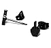 Sobly Jewelry 2 Pairs Punk Stainless Steel Silver Black Middle Finger Ear Studs Earrings Womens Mens