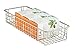 mDesign Shallow Metal Wire Basket for Storage Pantry - Kitchen Organization Basket with Handles - Bin Basket for Organizing Cabinets or Countertop - Concerto Collection, 2 Pack, Satin