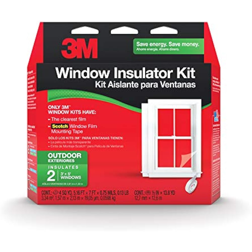 Outdoor Window Insulator Kit, 2Window Insulation Kits Weatherproofing