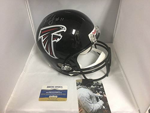 Julio Jones Autographed Signed Atlanta Falcons Full Size Helmet Radtke COA & Hologam W/Photo from signing