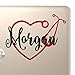 GLITTER Version Nurse RN Heart Stethoscope Decal with Name for Yeti Tumblers Laptops MacBooks Cars etc