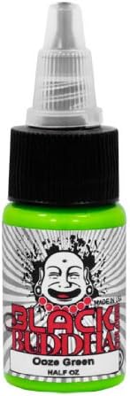Black Buddha Colors Professional Tattoo Ink Ooze Green 1/2 oz