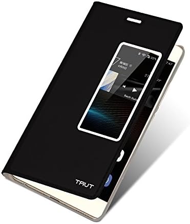 Yeuk Huawei Ascend P9 Case,Smart Flip Leather Cover with Auto Sleep Wake-up and Quick Access to Phone Call Function - Black