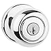 Kwikset 400CV 26 SMT 6AL RCS Cove Keyed Entry Knob Featuring SmartKey, Polished Chrome