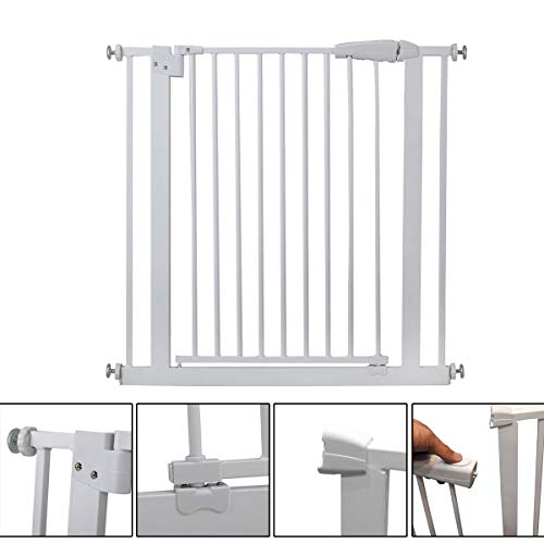 COZIWOW Easy Step Extra Tall Walk Baby Dog Gate Metal Pet Baby Safety