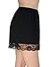 Underworks Pettipants Cotton Knit Culotte Slip Bloomers Split Skirt 4-inch Inseam Small-Black