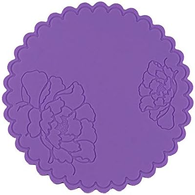 Jancery Cooking & Dining Coaster Peony Flower Coasters Coasters for Drinks Convenient Stylish Simple（Purple）