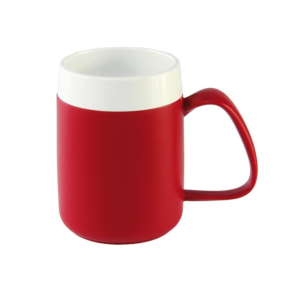 NRS Healthcare Red/White Thermo Insulated Mug with Extra Large Handle