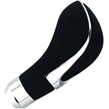 Type R Gear Shift Knob, Lunsom Leather Car Stick Lever Handle Shifter Head Fit Manual Auto Vehicle Transmission (Black)