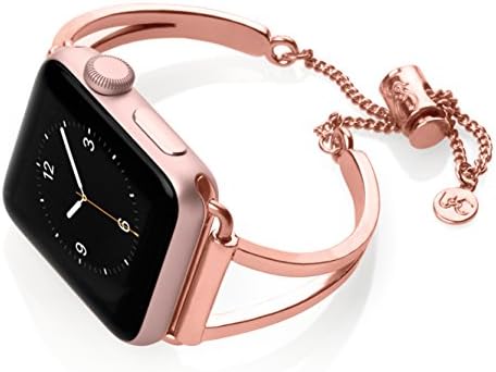 The Ultimate Cuff Mia Watch Band Adjustable Compatible with Apple Watch Series 1, 2, 3 Rose Gold 38mm