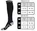 Compression Socks for Women & Men by A-Swift - Easywear Series - Best For Running, Athletic Sports, Crossfit, Flight Travel - Suits Nurses, Maternity Pregnancy, Shin Splints (Black & Grey, L/XL)