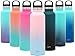 Simple Modern Insulated Water Bottle with Handle Lid Reusable Ascent Narrow Mouth Stainless Steel Thermos Flask, 24oz Handle Lid, Ombre: Sweet Taffy