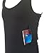 Clever Travel Companion Womens Tank Top with 2 Hidden Zipper Pockets, 100% Pickpocket Proof Holiday Tour Sleeveless Tee Shirt (Black, Small)